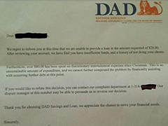 6岁小男孩向爸爸申请零用钱 却收到了一封