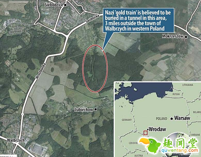 传闻中“黄金列车”所藏的地点