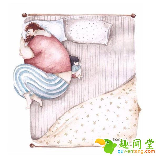 一组老爸和女儿的漫画，有人看完就给老爸打了电话