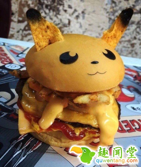 惟妙惟肖的小精灵汉堡~这么萌，你舍得下口吗？