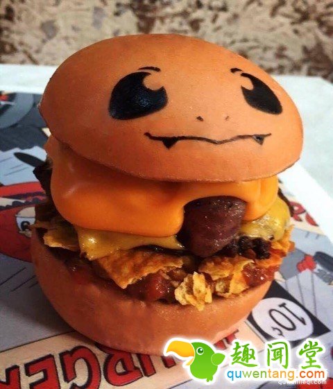惟妙惟肖的小精灵汉堡~这么萌，你舍得下口吗？