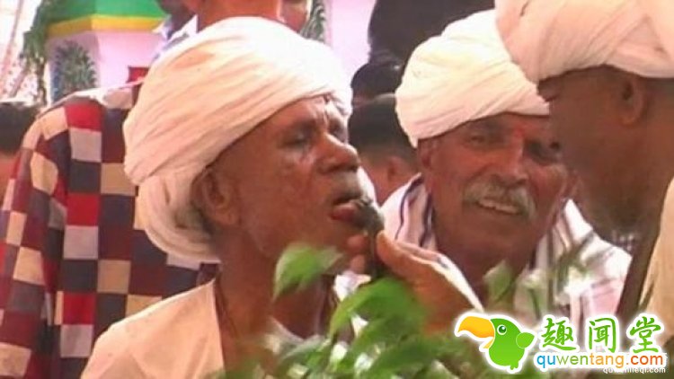 厉害了我的哥，印度老头常年表演被眼镜蛇咬舌头