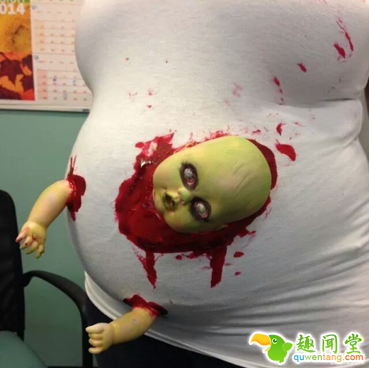 万圣节装扮最大赢家是孕妇妈妈，让你笑到哭吓到哭